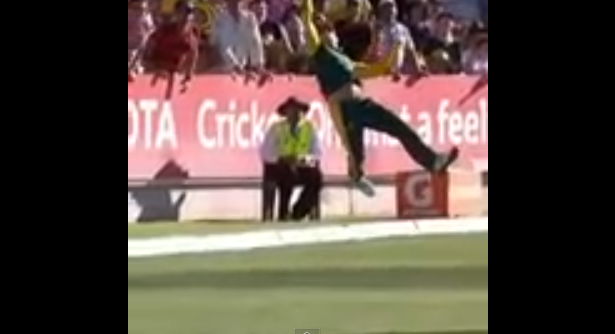 Faf saving a six