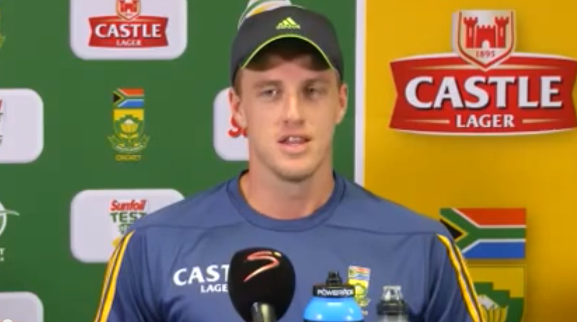 Morkel talks to the media
