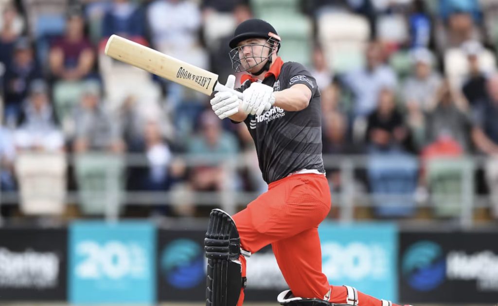 Watch: All Blacks star a big hit in cricket too