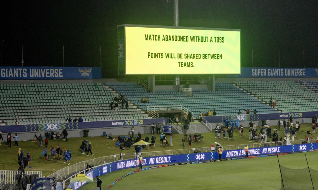 Rain wrecks yet another SA20 clash